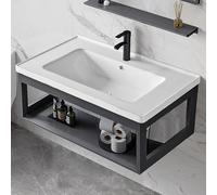 YNAYGDIUGD Modern Wall Mount Ceramic Vessel Sink, Corner Sink, Size: 58 * 36cm