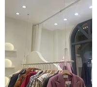 YNBSHGAA Ceiling-Mounted Garment Rack for Wedding Dresses - Adjustable Stainless Steel Clothes Rod - Ideal for Space-Saving nization and Display,size_name-120cm/47in