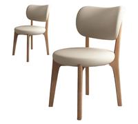 YNBSHGAA Modern Dining Chairs - PU Leather, Solid Wood Legs, Round Cushioned Seat & Curved Backrest, Set of 2 - Stylish Furniture for Home & Kitchen,Color 10-2 chairs