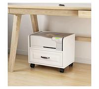 YNBSHGAA Office Printer Shelf White Under Desk Mobile Printer Table Printer Stand with Storage Drawer, Home Office Wood Work Cart with Wheels, for Mini 3D Printer Printer Stand