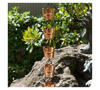 YNBSHGAA Rain Chain, Rain Chains for Downspouts Decorative Iron Gutter Chain 8.5ft Copper for Outside Functional and Replacement for for Exterior Gutters,Y 2.6m