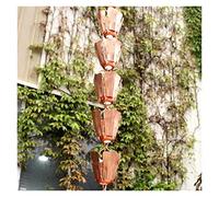 YNBSHGAA Rain Chain, Rain Chains for Downspouts Decorative Iron Gutter Chain 8.5ft Copper for Outside Functional and Replacement for for Exterior Gutters,A 2.6m