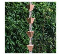 YNBSHGAA Rain Chain, Rain Chains for Downspouts, Decorative Iron Gutter Chain, Japanese-Style Eaves Drainage Link Artifact Falling Water Guide Catcher for Exterior Gutters,M 2.6m