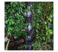 YNBSHGAA Rain Chain, Rain Chains for Downspouts, Decorative Iron Gutter Chain, Japanese-Style Eaves Drainage Link Artifact Falling Water Guide Catcher for Exterior Gutters,G 2.6m