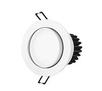 YNBSHGAA Recessed 3W Led Recessed Ceiling Lights, 50mm Ultra-Thin Spotlights for Ceiling Cut-Out 55-60MM, 3W Downlights, AC220V RA80 240LM Replace 30W Incandescent, Not-Dimmable 2,Warm Light 3000k