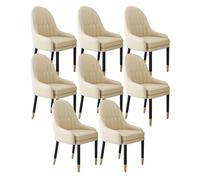 YNBSHGAA Upholstered Dining Chair with Solid Wood Legs, Soft Padded Seat & Comfortable Backrest - Modern Home Furniture for Dining Room, Kitchen, or Office.,Color 32-8pcs
