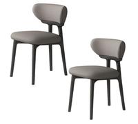 YNBSHGAA Vintage Solid Wood Dining Chairs Set of 4, Ergonomic Upholstered Seating for Home, Restaurant, Hotel & Bar, Stylish Makeup Chair with Backrest, Durable Comfort,Dark Gray+dark Legs-2psc