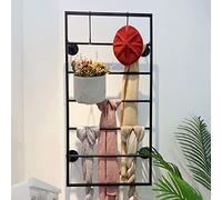 YNBSHGAA Wall Mounted Metal Scarf Display Rack Hanger, Commercial Retail Display Stand for Shawl Hats Scarves Tie, Clothing Organizer 2 Hook Hanging Cap, Closet Storage Rod Metal
