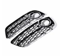 YNBVGETA Fog lamp grille Compatible With A5 B8 Coupe/sportback 2008 2009 2010 2011 2Pcs Car Front Fog Lamp Cover Honeycomb Mesh Fog Light Grille Gril(Chrome)