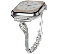 Yncamoo Slim Metal Band Compatible with Apple Watch 41/40/38/44/45/46/49/42mm Women, Diamond Bracelet Jewelry Strap for iWatch Series 11 10 9 8 7 6 5 4 3 2 1 Ultra
