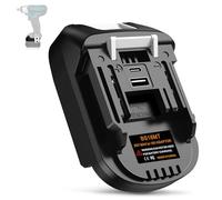 YNDZ Battery Adapter for Bosch 18V GBA to for Makita 18V LXT Tools, Convert for Bosch Professional Battery to Work for Makita Cordless Power Tool, with USB-C 5V/2.1A & USB-A QC3.0 18W Charging Port