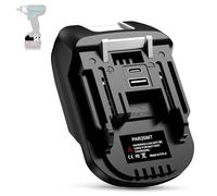 YNDZ for Parkside to for Makita Battery Adapter,for Parkside 20V X20V Team Battery Power for Makita BL1830 Series 18V LXT Tools, with Type-C 5V/2.1A & USB QC3.0 18W