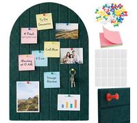 YnewL Felt Notice Board, Self-Adhesive, 60 x 40 cm, Curved Decorative Pin Board, 0.9 cm Thick, Foldable Photo Board, Memo Boards with 30 Pushpins for Offices, Schools, Children's Rooms (Curved, Forest