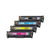 YNGFBFFJ Compatible 4PK CC530A Toner Set For 304A Color CP2025DN CP2025N CM2320NF MFP