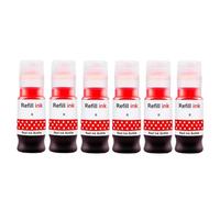 YNGFBFFJ Compatible Refill Dye Ink GI 13 GI 83 For Use With G610 G510 G620 G540 G640 G550 G650 G670 G570 Printers 70ml Per Bottle(6PC - R)