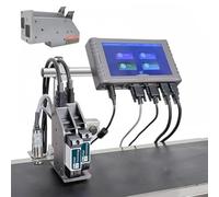 YNGFBFFJ P260E 12.7 25.4mm Universal Coding Marking QR Code Barcode Serial Number Expiration Date Label Printing Inkjet Printer(P260E-25.4mm-2nozzl)