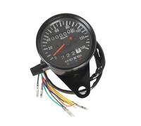 YNGHWU Gauge Odometer Tachometer 12V Cafe Motorcycle Tachometer Odometer Gauge With LED Backlight Universal Signal Light Tachometer Signal Indicator