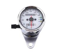 YNGHWU Gauge Odometer Tachometer Universal Motorcycle Tachometer Odometer Gauge For Cafe Motorbike With LED Signal Light Backlight Indicator Odometer