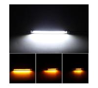 YNGHWU Motorcycle indicator light 2Pc Universal LED Motorcycle Turn Signal Light & DRL Moto Flasher Ring Strip Lamp Flashing Blinker 12V