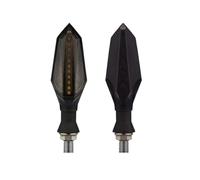 YNGHWU Motorcycle indicator light Universal Motorcycle Turn Signals Lights Built Relay 12V Flasher 12 LED Blinker Moto Indicator M10 Bolt Turn Lamp(Yellow - Blue 2PCS)