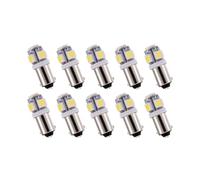 YnGia 10PCS BA9S T11 LED Bulbs, 5SMD White Dashboard Light Bulbs T4W 182 53 Car Indicators Bulb Light Car Wedge Light Interior Dome Map Boot Door Side Marker Lights