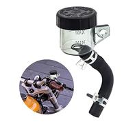 YnGia 1PCS Motorcycle Rear Brake Pump Oil Cup Black, Universal Motorcycle Brake Clutch Master Cylinder Oil Fluid Tank Reservoir With Adjustment Bracket And Rubber Tube for Most Motorcycles