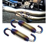 YnGia 2PCS 55mm Motorcycle Exhaust Pipe Spring, Universal Stainless Steel Muffler Exhaust Pipe Spring Hooks for Motorbike Scooter ATV (Multicolor)