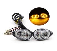 YnGia 2PCS Motorcycle Indicators Motorcycle Flush Mount LED Turn Signals Light, Amber Motorbike Indicator Lamp Front Rear Turn Signal Light