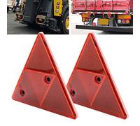 YnGia 2PCS Trailer Reflector Red Triangle Reflective Rear Warning Reflectors for Gate Posts Truck Trailer Tractor