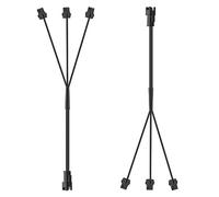 YnGia 3 Way EL Wire Extension Cable, 1 Male to 3 Female EL Splitter Cable Line 2-Pin Extension Cord Wire Connector 2PCS for LED Glow Light Strip EL Wire Light