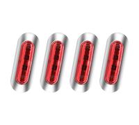 YnGia 4 LED Side Marker Lights, 4PCS Front Rear LED Position Side Light Truck Side Lamps Indicator 12V 24V Universal for Trailer Van Caravan Lorry Car Bus Boat (Red)