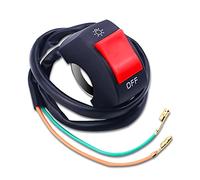 YnGia 7/8 inch Motorcycle Handlebar Switch, Universal Handlebar Toggle Switch with On Off Push Button for U5 U7 U2 LED Headlight Scooter Electrombile (Red)