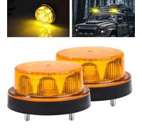 YnGia Emergency Flashing Lights, Strobe Flash Light Safety Light Emergency Hazard Warning Flashing Marker Lamp for 12V 24V Car Truck Trailer Caravan Camper Van (Amber)