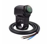 YnGia Green 22mm Universal Motorcycle Handlebar Push Button Switch, 12V 16A Waterproof, Manual Operation