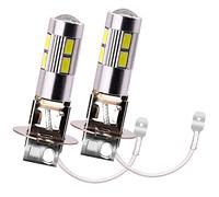 YnGia H3 LED Bulb Car Led Fog Light Bulbs 2PCS Super Bright 10SMD 6000K Driving Light Bulb Daytime Running Lamp