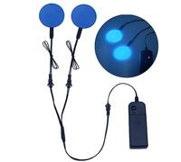 YnGia Halloween Led Eyes for Mask Skeleton Ghost Black Cat Spider Pumpkin Spooky Tree, EL Panels Light for Cosplay DIY Christmas Halloween Party Decor (Blue, 50mm)