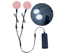 YnGia Led Eyes for Mask Skeleton Ghost Black Cat Spider Pumpkin Spooky Tree, EL Panels Light for Cosplay DIY Themed Party Decor (White, 50mm)