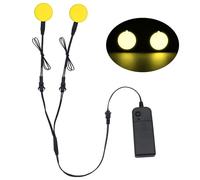YnGia Led Eyes for Mask Skeleton Ghost Black Cat Spider Pumpkin Spooky Tree, EL Panels Light for Cosplay DIY Themed Party Decor (Yellow, 30mm)