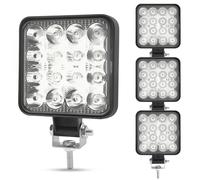 YnGia Led Spot Lights 4x4 Halo Led Spotlight 4PCS Ultra Bright Square Fog Lamp 3.3inch 12V Car Flood Lights Grill Mount for Car, Offroad, Tractor, Truck, ATV, Boat, White