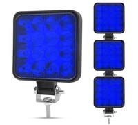 YnGia Led Spot Lights 4x4 Led Spotlight 4PCS Ultra Bright Square Fog Lamp 3.3inch 12V Car Flood Lights Grill Mount for Car, Offroad, Tractor, Truck, ATV, Boat, Blue