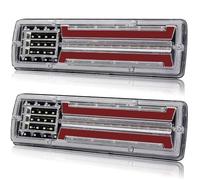 YnGia LED Trailer Rear Tail Light, 2PCS Truck Brake Stop Light Sequential Indicator 12V Reversing Lamp Flowing Turn Signal Light for Car Truck Tractor Trailer Caravan Camper