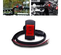 YnGia Motorcycle Handlebar Spotlight, Universal 7/8 inch Driving Foglight ON/ON/OFF 3 Position Handlebar Motorbike Halo Switch Handlebar Mount Switch