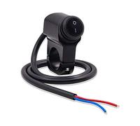 YnGia Motorcycle Handlebar Switch, Universal 7/8 inch Fog Spot light ON/OFF Switch Waterproof Aluminum Alloy Handlebar Mount Switch 2 Wires