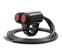 YnGia Waterproof 22mm Motorcycle Handlebar Switch Universal 7/8″ Double Control Button Switch Motorcycle Handlebar Headlight Spotlight Brake Fog Lights Dual Push Button Switch