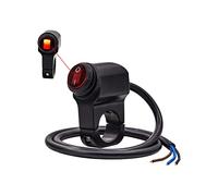 YnGia Waterproof Motorcycle Handlebar Switch, Universal 22mm Motorcycle Handlebar Light Fog Light ON OFF Button Switch 12V 7/8 inch Switch