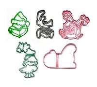 YNGLLC HOW THE GRINCH STOLE CHRISTMAS Movie Themed Set of 5 Cookie Cutters Made in USA PR1628