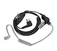 YNIBST 2 Pin Long Coil Earpiece with PTT Mic and Acoustic Coil Tube Wire for Motorola CP200, RDM2070D, CLS1413, HKLN4604 Walkie Talkie Two-Way Radios