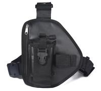 YNIBST Walkie Talkie Chest Harness, Multi-functional Chest Pouch Bag, Radio holster with Adjustable Nylon Strap Belt Compatible with Baofeng Motorola Midland Two Way Radio (Black)