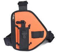 YNIBST Walkie Talkie Chest Harness, Multi-functional Chest Pouch Bag, Radio holster with Adjustable Nylon Strap Belt Compatible with Baofeng Motorola Midland Two Way Radio (Orange)