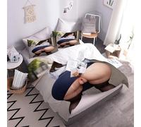 YNIOFU Naked Women Duvet Cover Sets Single Size Suitable for Teens, Sexy Ass Adults 3 Piece Quilt Cover with Zipper 135x200cm + 2 Pillowcases Bedding Set